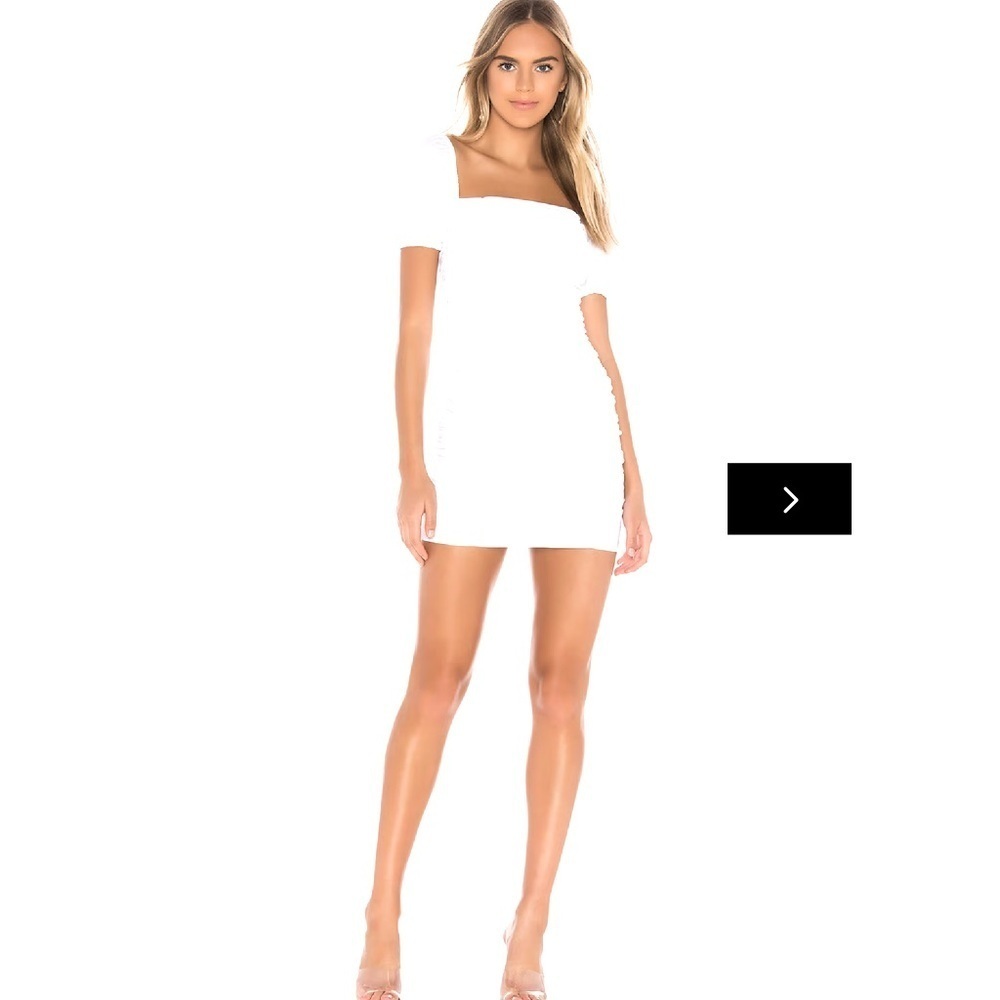 Superdown Rumor‎ Ruched Dress in White Sz L